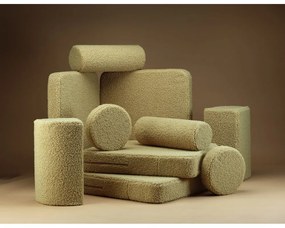 Divano per bambini verde con rivestimento in bouclé 132 cm Settee – Wigiwama