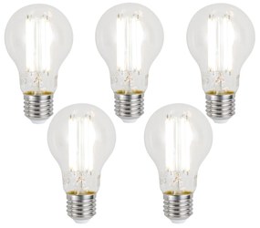 Set di 5 lampadine LED E27 dimmerabili Smart A60 trasparenti 7W 806 lm 2700-6500K Zigbee