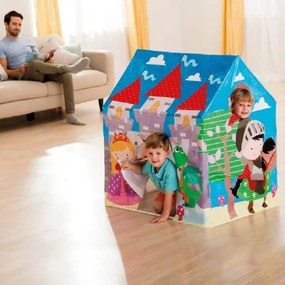 Trade Shop - Casetta Tenda In Pvc Per Bambini 3-6 Anni Castello 95x107x75 Cm Pieghevole 45642