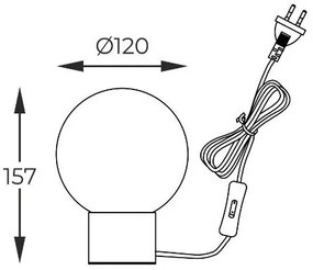Zuma Line T0454-01A-F7FZ - Lampada da tavolo ARCTURUS 1xG9/4W/230V nero