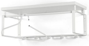 Attaccapanni da parete bianco in metallo con scaffale 70 cm Rex – Spinder Design