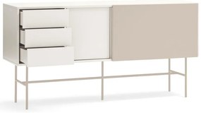 Cassettiera bassa beige/crema con ante scorrevoli 180x91 cm Nube - Teulat