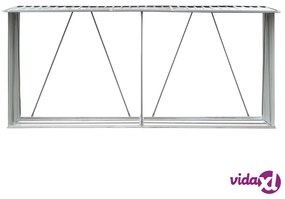 vidaXL Capannone da Giardino in Acciaio Zincato 330x84x152cm Grigio