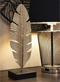 Scultura Foglia Con Porta Candela Glam Cm 10X10X34