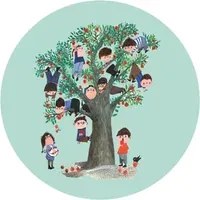 KEK Amsterdam Carta da parati panoramica Apple Tree Circle - Multicolor - Durchmesser 1,9m