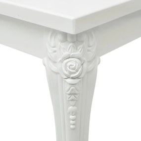 Tavolino da salotto bianco lucido 100x50x42cm legno multistrato