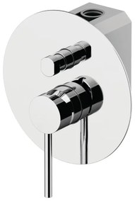 Rubinetto per doccia getto laminare cristallino ad incasso monocomando Circle two cromo lucido GATTONI RUBINETTERIA