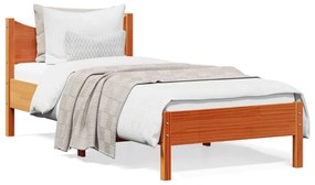 Letto Senza Materasso Marrone Cera 90x200 Cm Legno Di Pino /