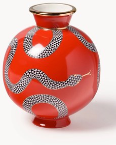 Vaso in porcellana con accenti dorati Eden, alt. 23 cm