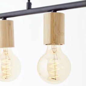 Brilliant - Lampadario a sospensione KERRY su cavo 5xE27/40W/230V nero/bambù