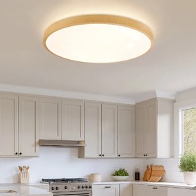 Brilagi-LED lampada dimmerabile GLASS POOL DOUBLE LED/80W/230V 60 cm, finitura effetto legno + telecomando