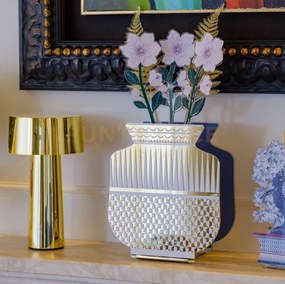 Vaso fenice grande oslo in cristallo acrilico colore oro