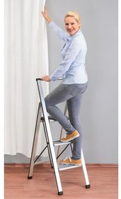 WENKO 601011100 - Scaletta ALU-DESIGN 44x101 cm argento/nero