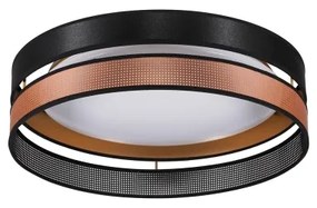 Duolla-Plafoniera LED ROLLER DUO SHINY LED/24W/230V diametro 45 cm nero/rame