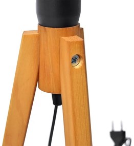 Lampada da tavolo ALBA 1xE27/15W/230V nero/quercia