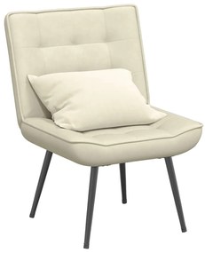Poltrona Relax 64x74x84 Cm Crema İn Velluto /