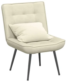 Poltrona Relax 64x74x84 Cm Crema İn Velluto /