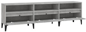 Mobile TV Grigio Cemento 150x30x44,5 cm Legno Multistrato