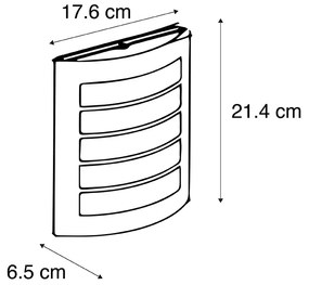 Lampada da parete esterna moderna nera IP44 - Miro