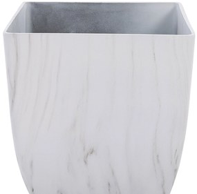 Vaso di fiori marmo bianco quadrato 35 x 35 x 42 cm MIRO Beliani