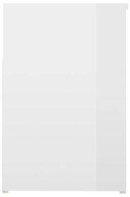 Panca Portascarpe Bianco Lucido 80x30x45 cm in Truciolato