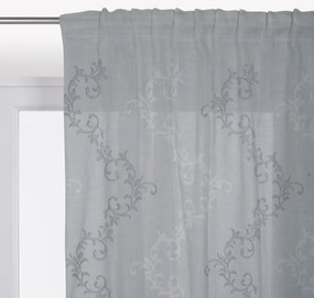 Tenda Matilde bianco/grigio, fettuccia 140x290 cm