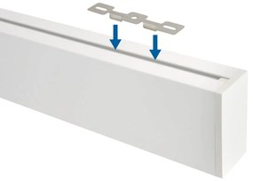 Plafoniera Lineare Bianca da soffitto in Alluminio per Striscia LED 1 e 2 metri Variante Lunghezza 2 Metri