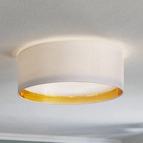 TK Lighting Plafoniera Bilbao, bianco/oro, Ø 45 cm