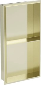 Mexen X-Wall-NR mensola ad incasso senza cornice con ripiano 60 x 30 cm, oro spazzolato - 1951603010S