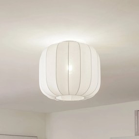 Plafoniera soffitto Helin Lindby, dimmerabile, Bianco / Opale, Soggiorno / Sala da pranzo, Tessuto / Stoffa / Seta, Scandinavo, Plafoniera