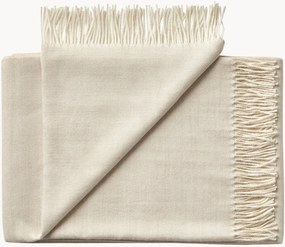 Coperta premium in baby alpaca con frange Panama