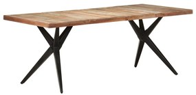 Tavolo Da Pranzo 200x90x76 Cm İn Legno Massello Di Recupero /