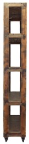 WINKY - mobile in legno riciclato con 5 ripiani su ruote
