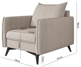 Poltrona beige Juli Bis - Ropez