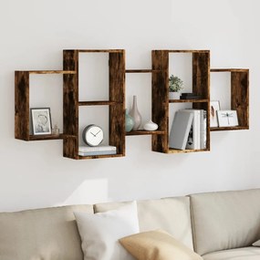 Mensola A Muro Rovere Fumo 159x18x65 Cm İn Truciolato /
