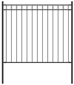 Recinzione Da Giardino İn Acciaio 1,7x0,8 M Nero /