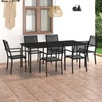 Set da Pranzo da Giardino 7 pz in Acciaio cod mxl 35296