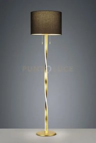 Nandor piantana con paralume nero e asta elicoidale illuminata led ...