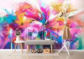 Carta da parati – Fiori astratti colorati