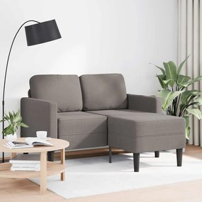 Divano 2 Posti Con Chaise A L Tortora 125 Cm İn Tessuto /
