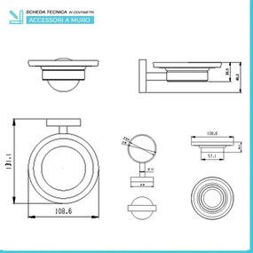 Set accessori a muro 3 pezzi in acciaio nero opaco e viti incluse Chic Black