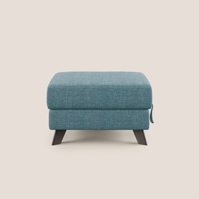 Moon Pouf contenitore e piedini alti in tessuto morbido ad intreccio soft-touch impermeabile T06