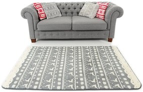 Bel tappeto grigio in stile scandinavo 140 x 200 cm