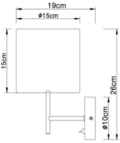Globo 15190W - Applique THEO 1xE14/40W/230V