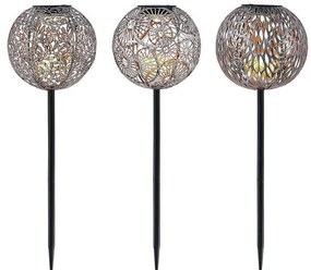 Lindby - Vilani LED Pannello Solare Lampada da Giardino 3 pcs. Silver Lindby