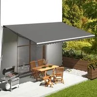 Tessuto di Ricambio per Tenda da Sole Antracite 6x3,5 m 311954