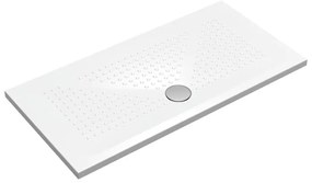 Piatto doccia in ceramica PUNTO bianco L 140 x L 70 x H 3.5 cm lucido