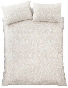 Set copripiumino e federa beige in velluto per letto matrimoniale e per letto esteso 230x220 cm Bridgerton Regal Birds – Catherine Lansfield