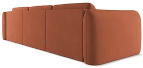 Divano angolare arancione (con penisola a destra) Hoku – Makamii