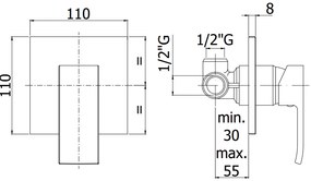 Paffoni Effe Ef010 Miscelatore Incasso Doccia Con Piatra In Abs Cromo